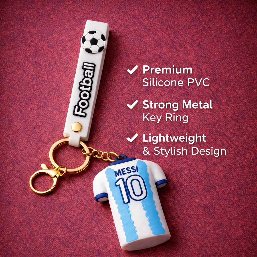 Soccer Jersey Silicone Keychain - Image 3