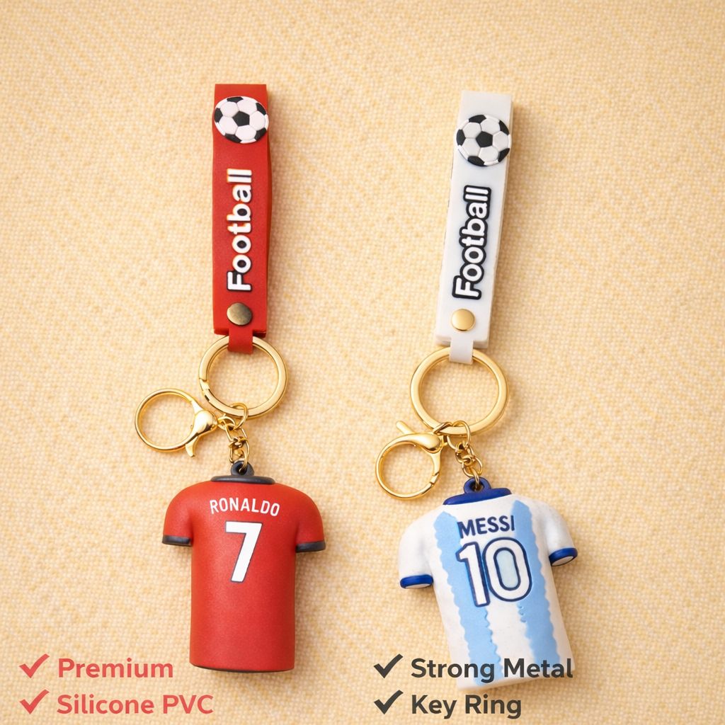 Soccer Jersey Silicone Keychain