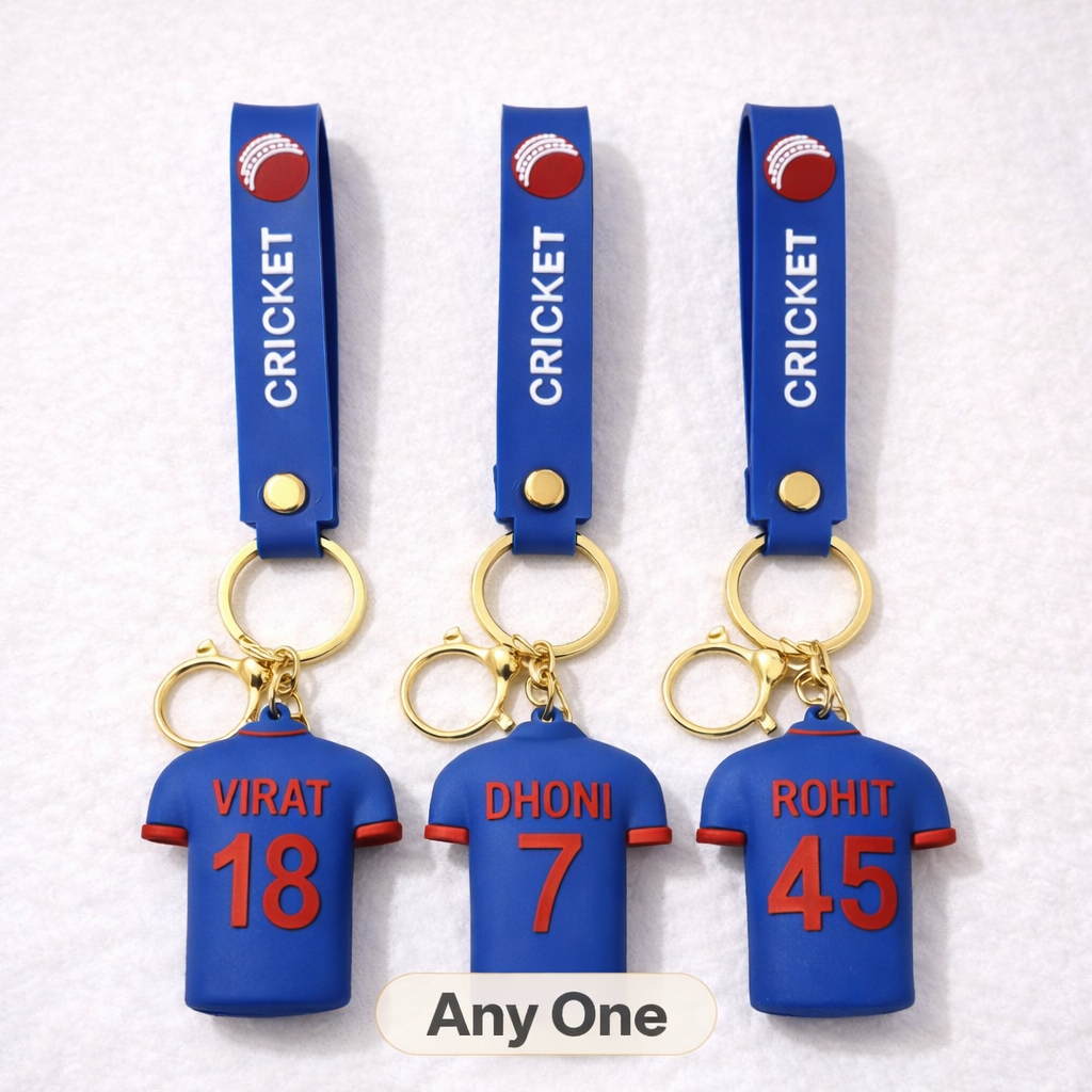 Jersey Keychain (Virat/Dhoni/Rohit)