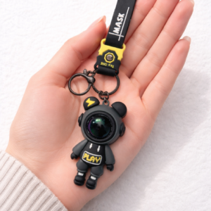 Astronaut Bear Keychain with Premium Strap