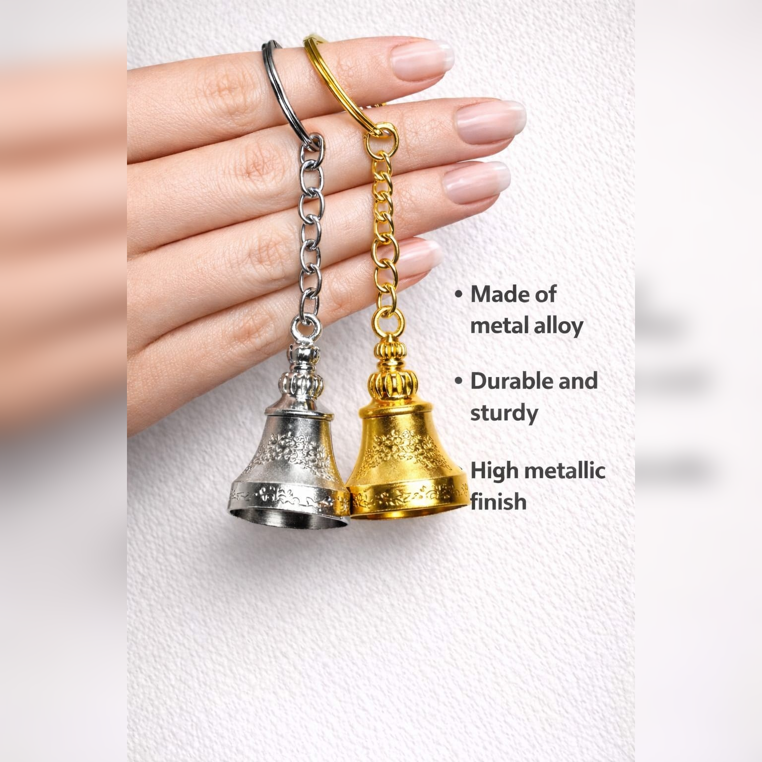 Premium Metallic Bell Keychain - Image 2